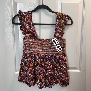 Urban Outfitters Floral Peplum Top